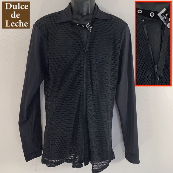 Dulce de Leche Mesh Shirt w Buckle  Small NWT - Picture 1 of 4